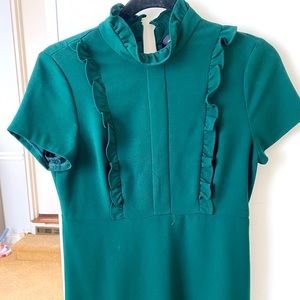 ZARA WOMEN DARK GREEN DRESS